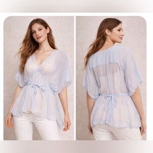 Anthropologie Floreat Olia gauzy chiffon blouse